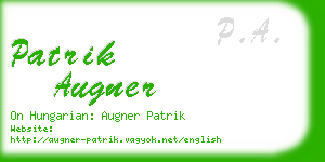 patrik augner business card